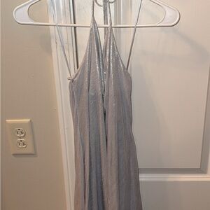 12th Tribe Silver Metallic Dress